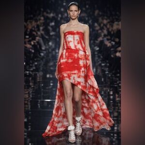 New BCBGMAXAZRIA “Daniella” Strapless Tie-Dye Dress – Size 0